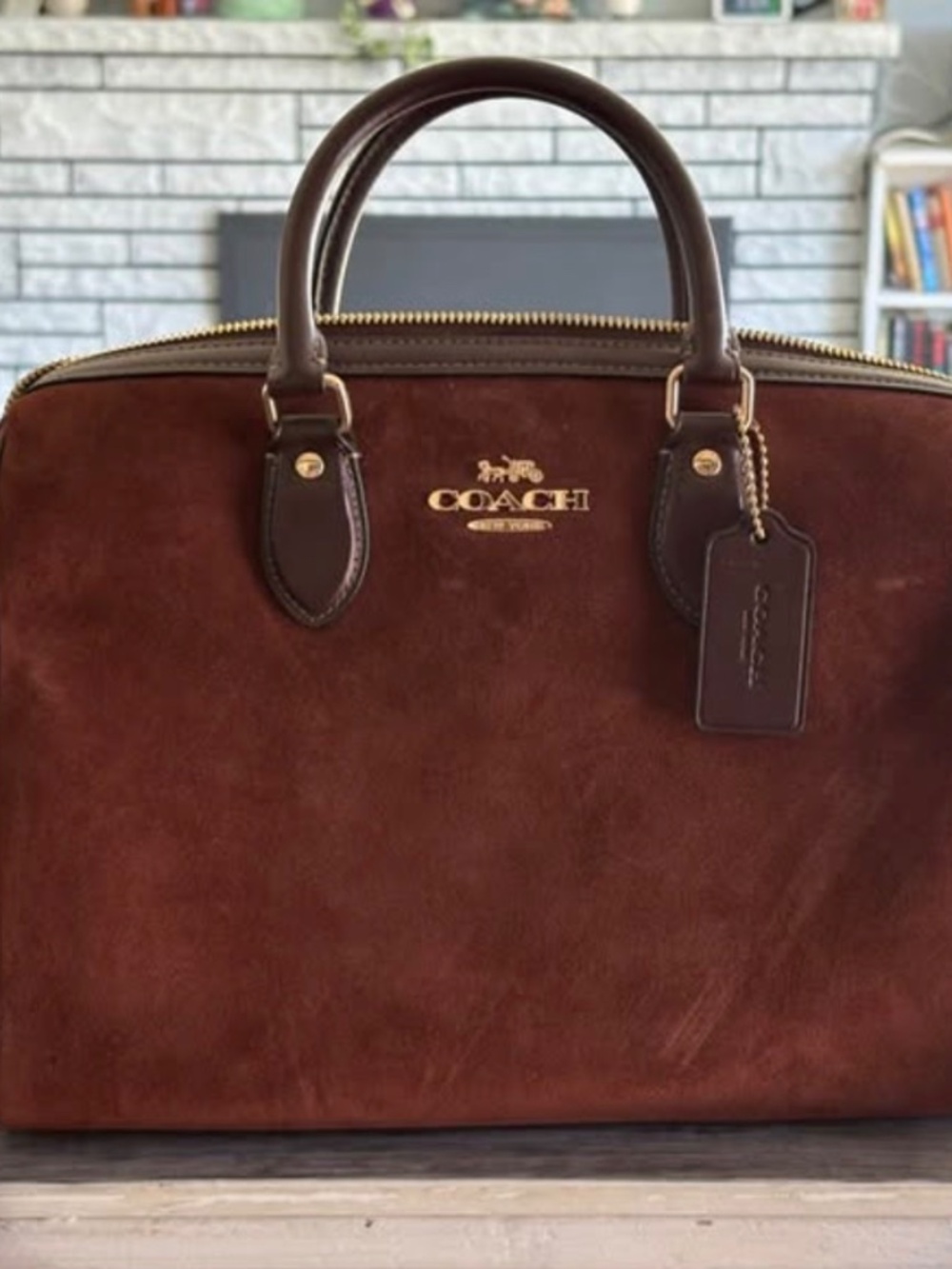 Large Coach Rowan - Suede - Picture 3 of 7